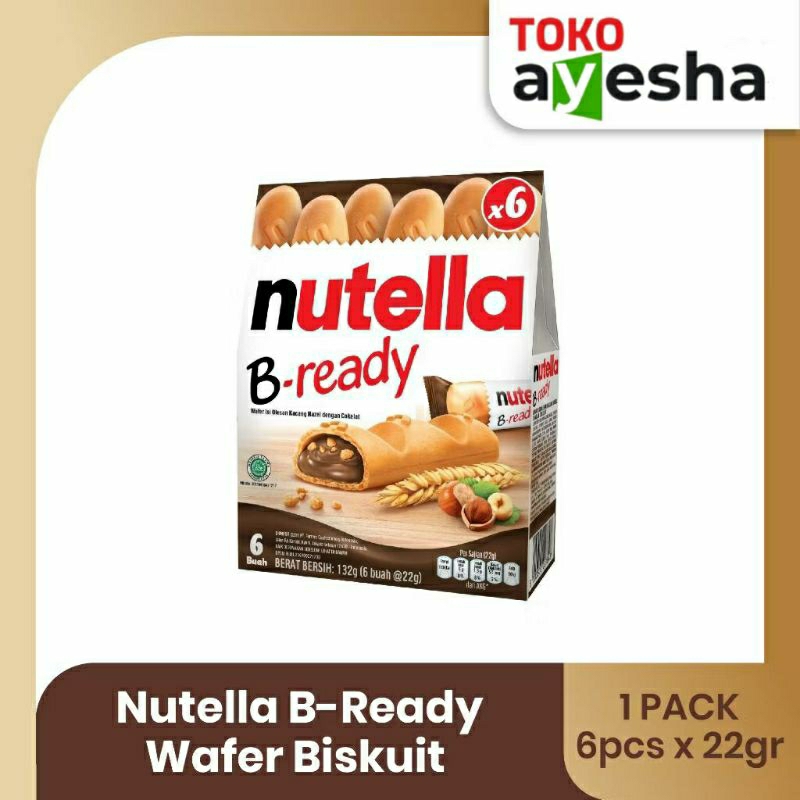 

Nutella B-Ready Wafer Biskuit 132gr - 1 Pack isi 6 pcs