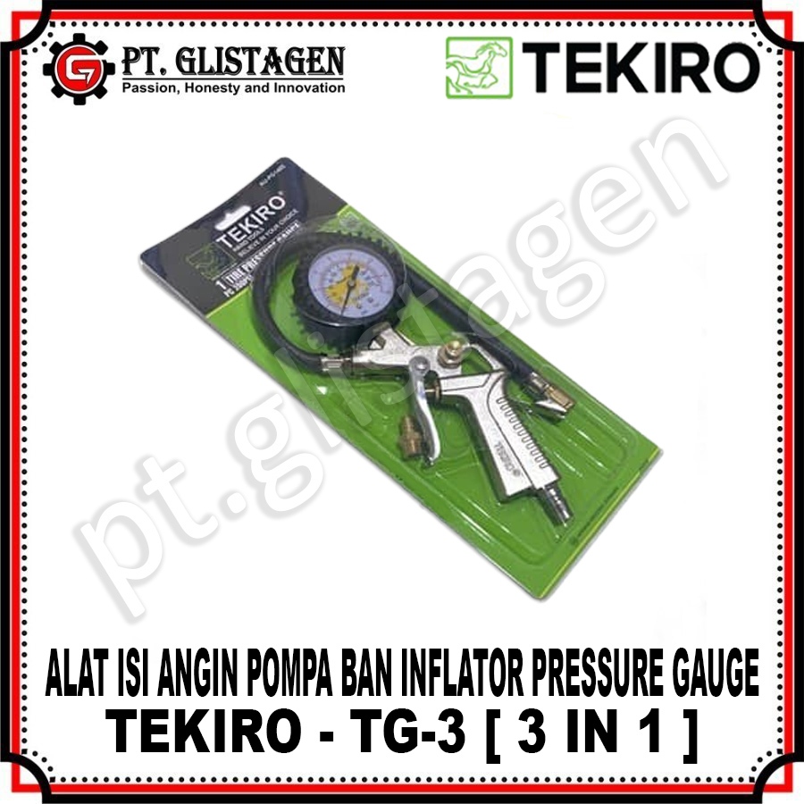 Limited Tekiro Tg3 Alat Ukur Isi Angin Pompa Ban Inflator Pressure Gauge 3 In 1 Original Tekiro
