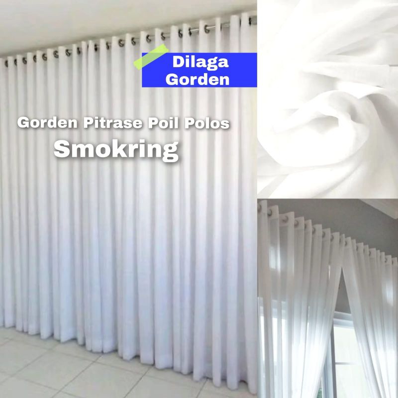 Pitrase Gorden Putih Polos Import Transparan Minimalis