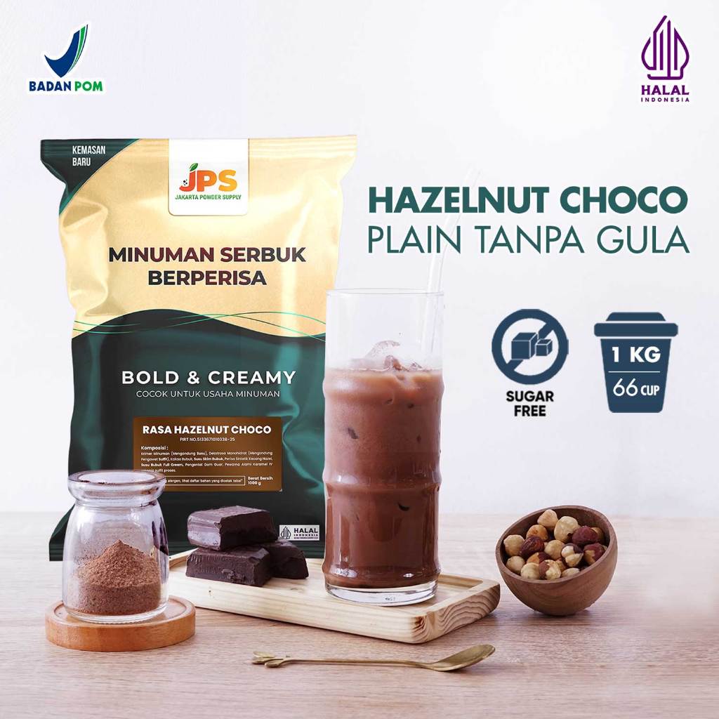 

Powder Drink JPS Bubuk Minuman Rasa HAZELNUT CHOCO PLAIN 1Kg