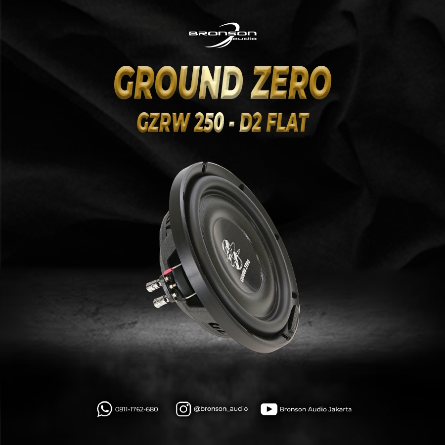 SUBWOOFER PASIF GROUND ZERO GZRW 250 - D2 FLAT