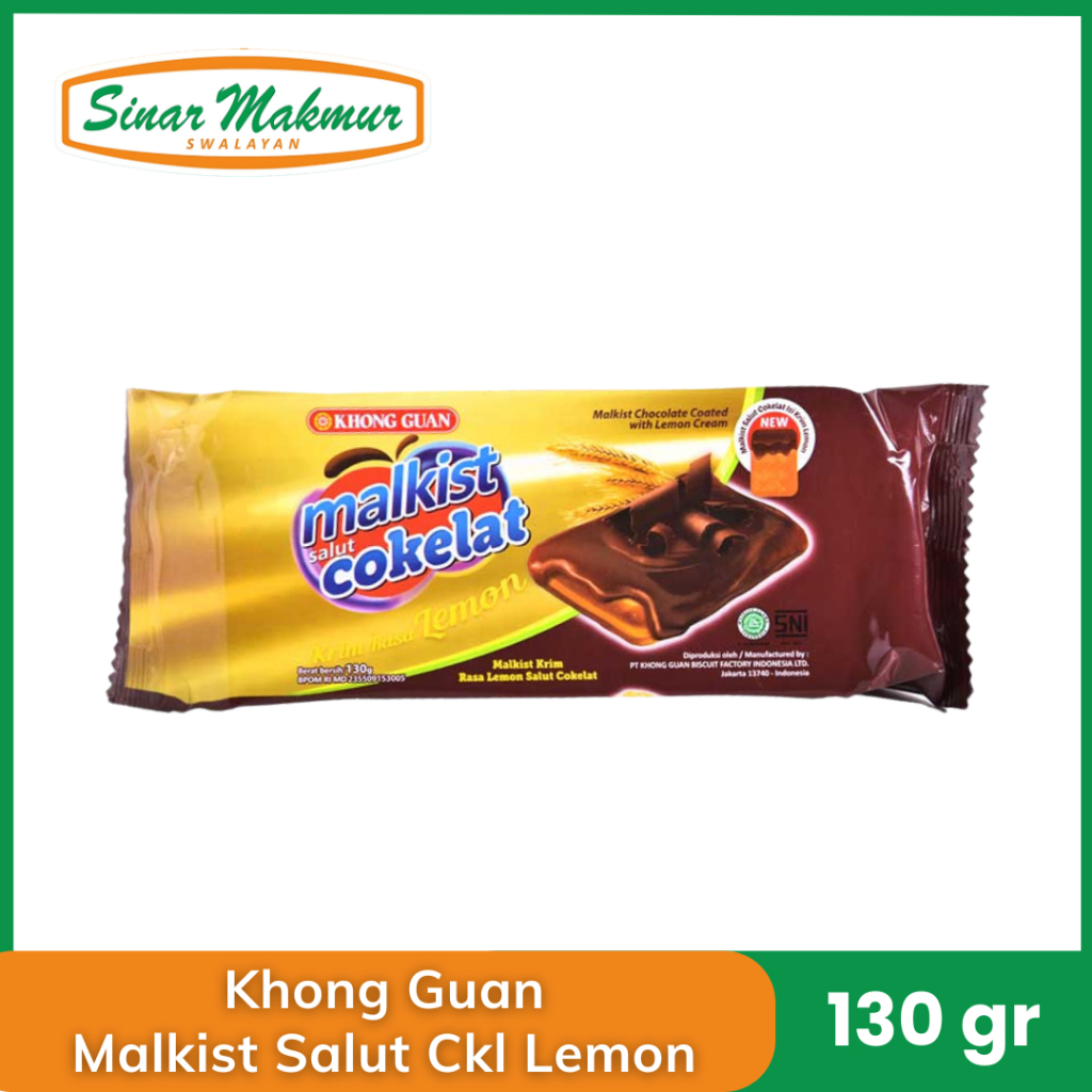 

Khong Guan Malkist Salut Cokelat Lemon 130gr