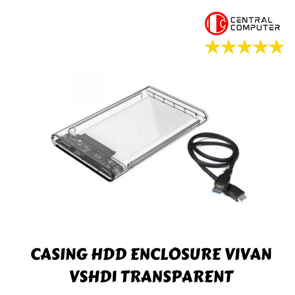 CASING HDD ENCLOSURE VIVAN VSHD1 TRANSPARENT