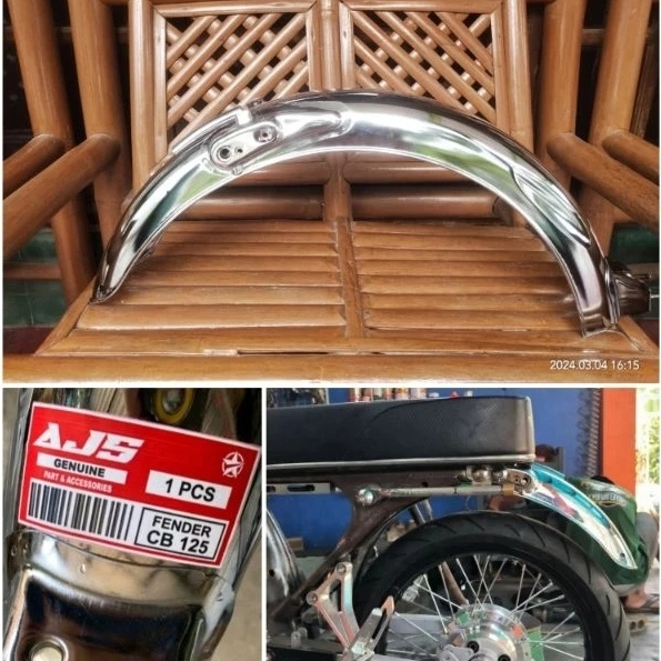 SPAKBOR CB125 SLEBOR BELAKANG CB 125 MOS AJS THREESTAR 518 A SPAKBOAR CB PRESISI IMPORT HEREX GL MEG
