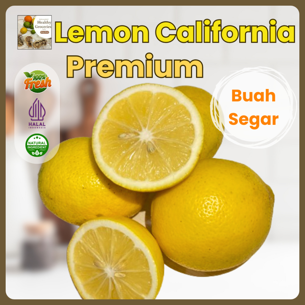 

Premium Lemon California Lokal (500 Gram, 1 Kg) FRESH Kuning / Kualitas Super