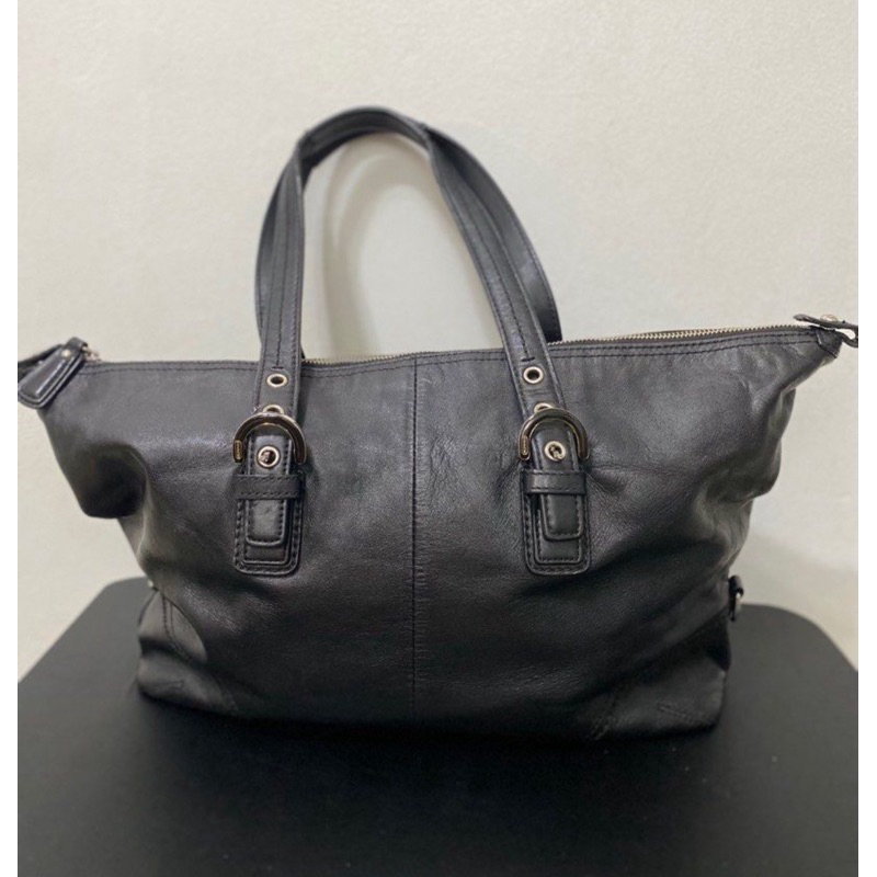 Tas Tangan Kulit Hitam COACH SOHO BLACK LEATHER LARGE