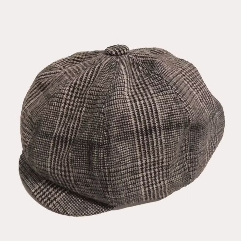 Tomshelby Newsboy Cap Tartan Brown Series | Topi Klasik Pria