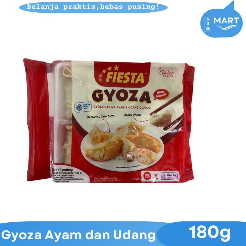 

Fiesta Gyoza Daging ayam Udang olahan 10pcs