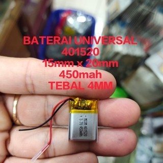 BATERAI UNIVERSAL 401520 UKURAN 15mm x 20mm KABEL 2 BATERAI ELEKTRONIK