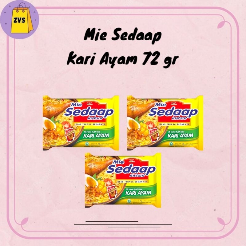 

Mie Sedaap Kari Ayam 72gr / Mie Sedaap Kuah Kari Ayam 72gr / Sedaap Kuah Kari Ayam 72gr