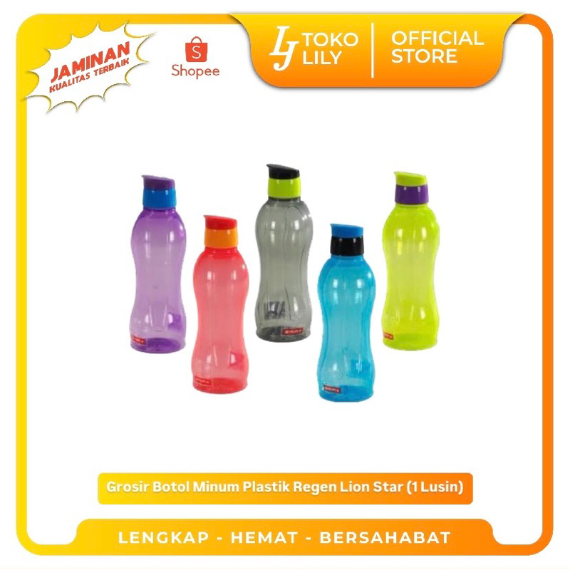 Grosir Botol Minum Plastik Regen 600Ml Lion Star (1 Lusin)
