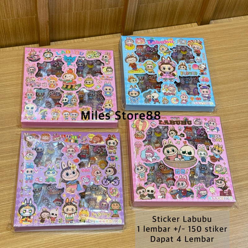 

Sticker Labubu viral korea aesthetic isi 100pcs waterproof stiker lucu / Stiker Sanrio Lotso momo anne capybara