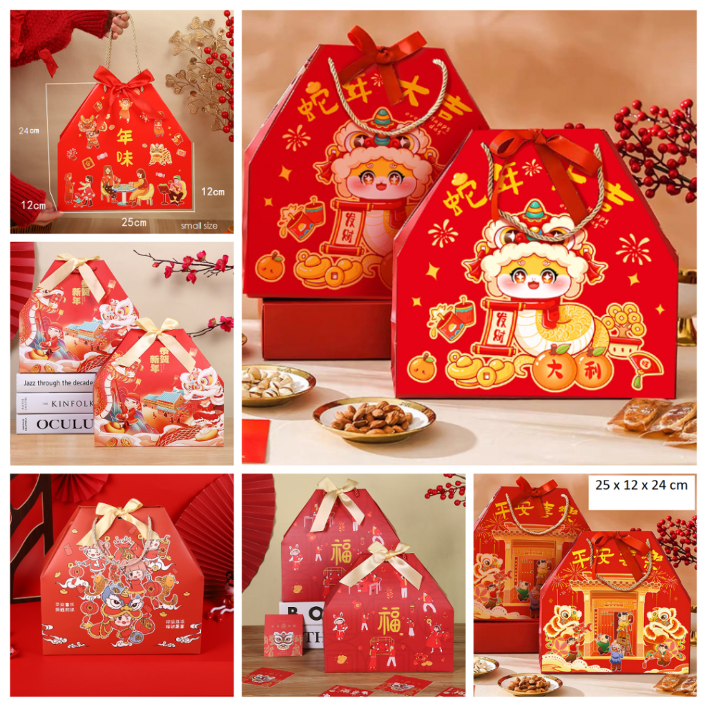 

Paper bag tebal lipat imlek CNY ular sincia 1 pcs hamper parcel snake