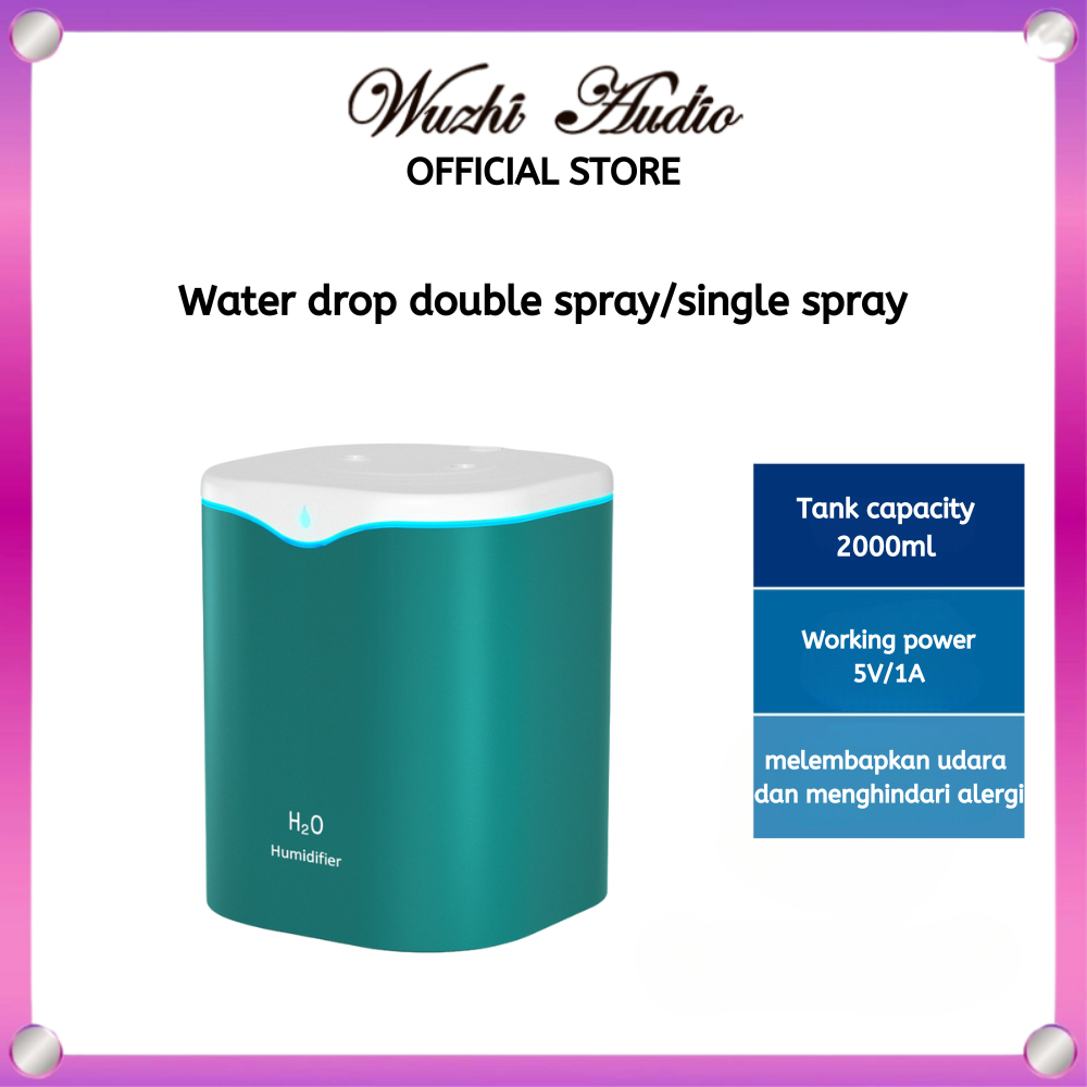 

Wuzhi Audio Mist Humidifier Purifier Motif Rusa Pelembab Udara With LED Light Warna
