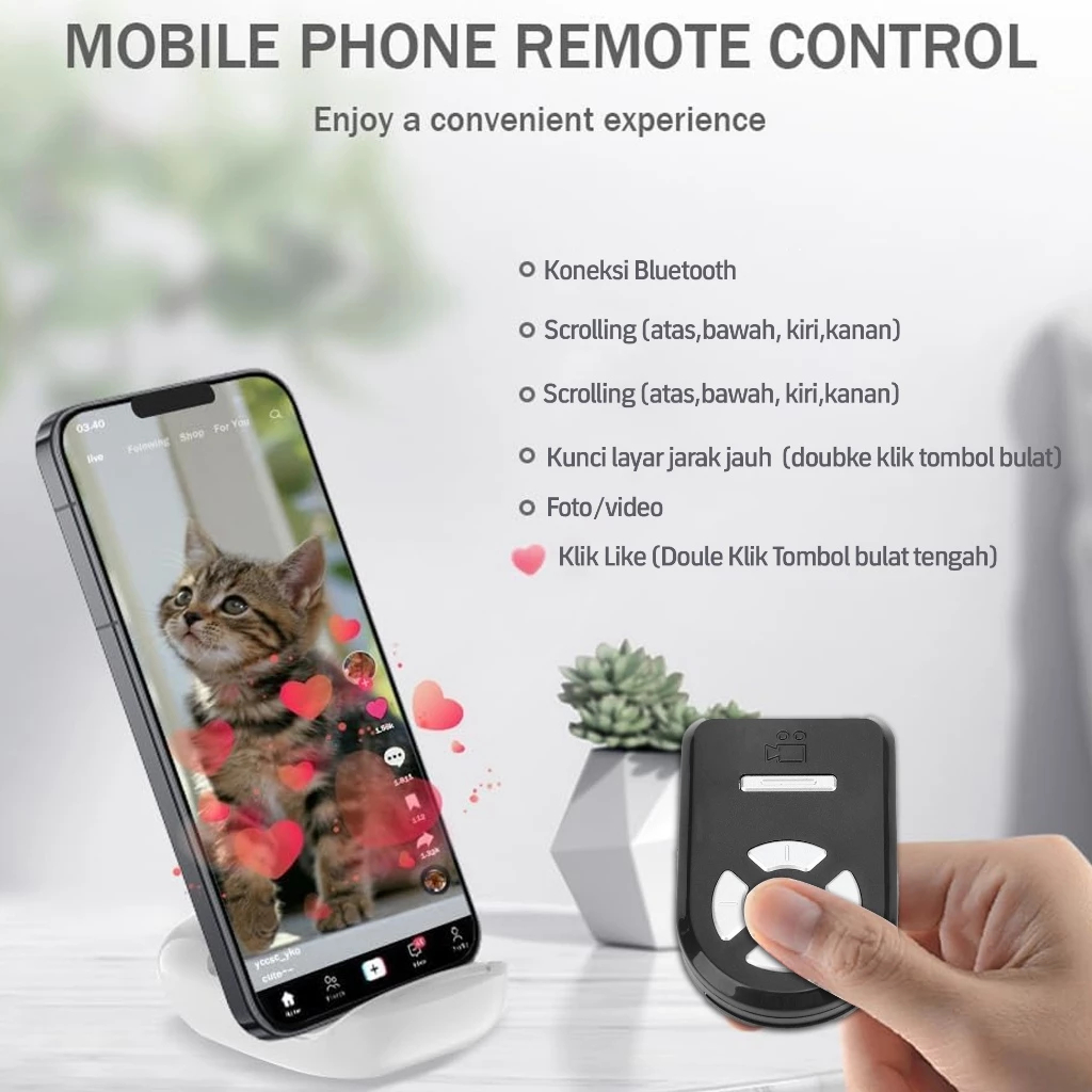 Tomsis Bluetooth Shutter Remote Android & IOS Shutter Remote Android
