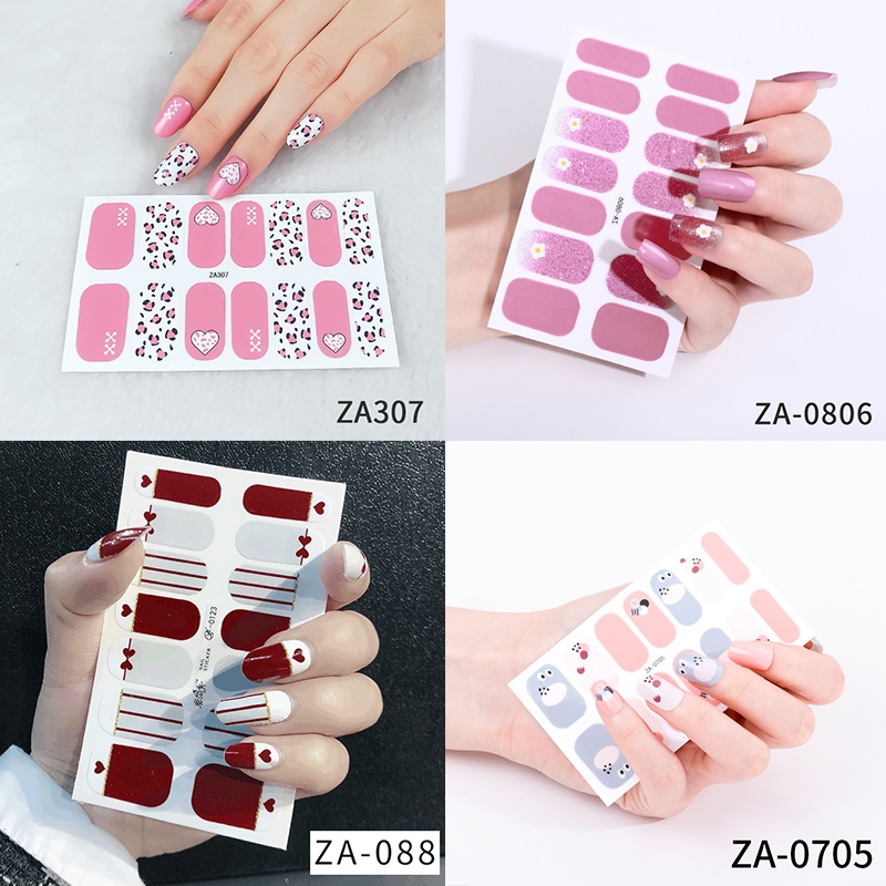 Stiker Kuku Nail Art Sticker Motif / Polos Stiker Kuku Murah Full Cover / Nail Art & Sticker Premium