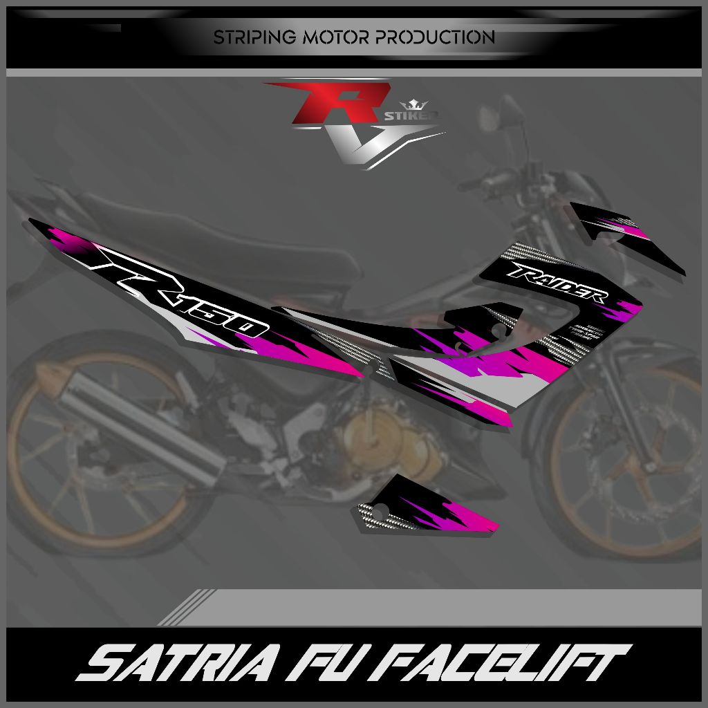 STRIPING STIKER SUZUKI SATRIA FU FACELIFT/SATRIA FU FL/FU 2014-2015 GRAFIS TERBARU RACING