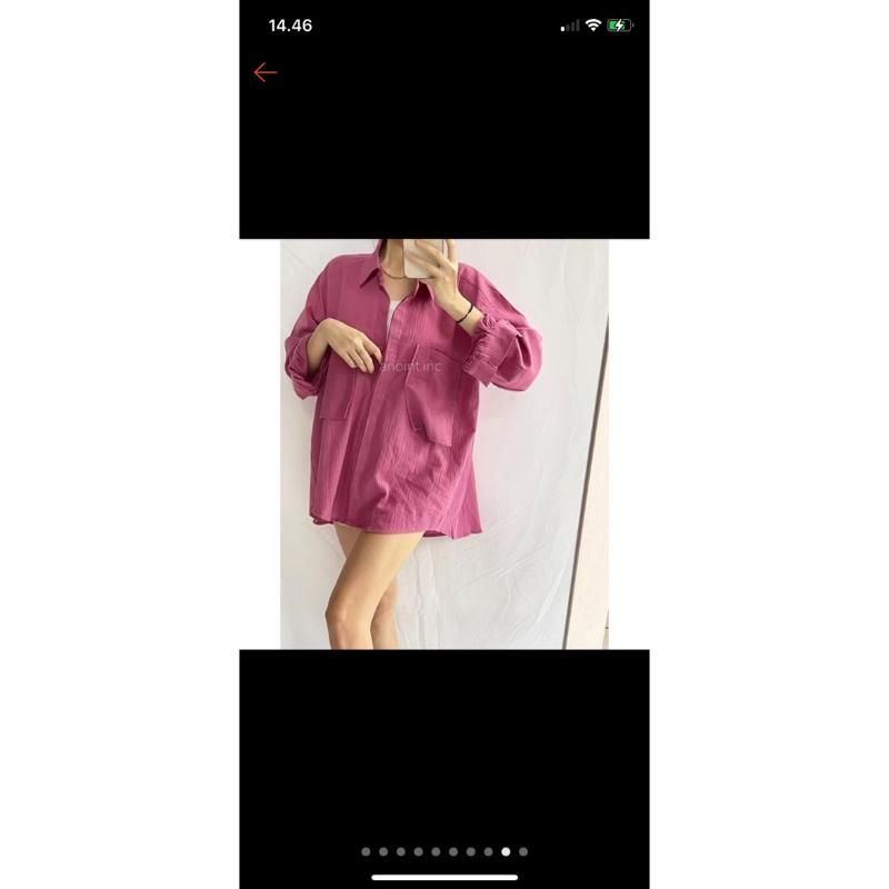 preloved kemeja pink