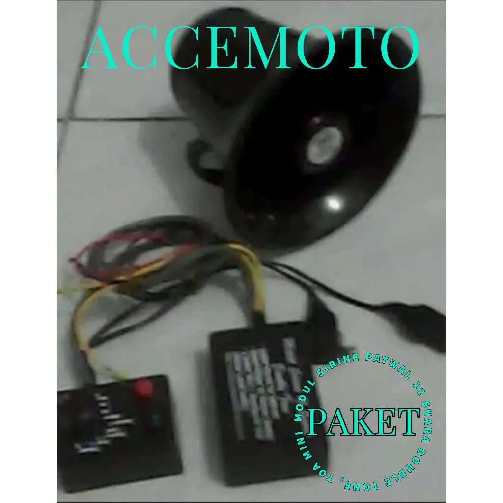 toa  / speaker mini 12watt plus modul sirine 12 suara double tone mp3
