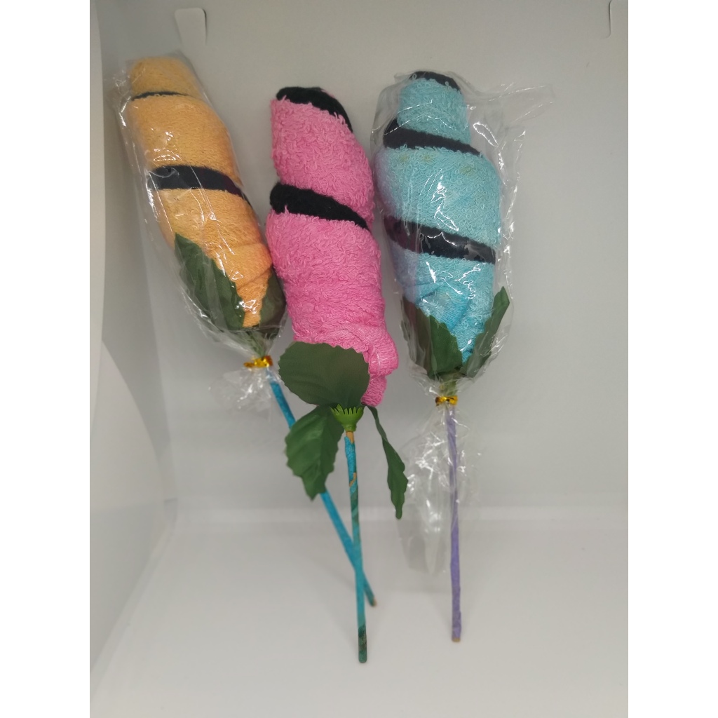 50pcs Souvenir Pernikahan - Handuk Mini lilit bentuk bunga