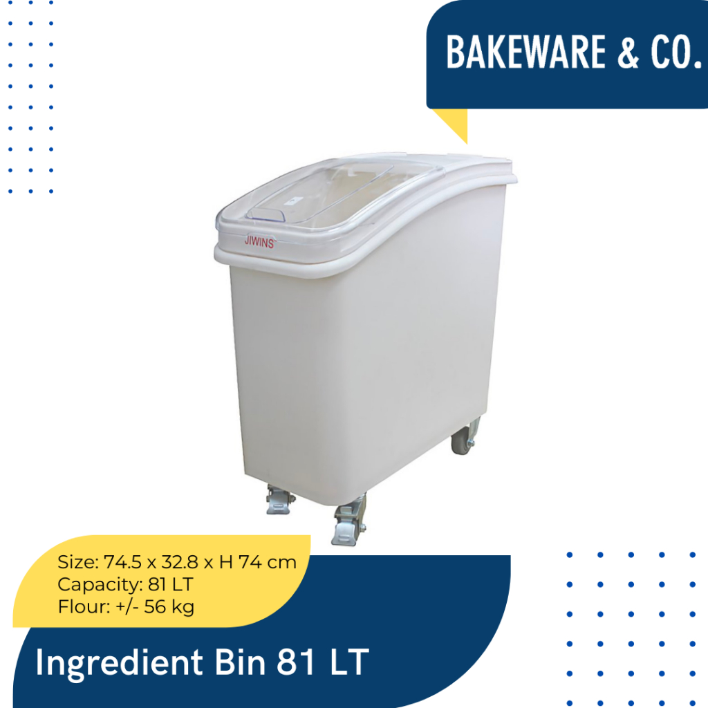 Wadah Tepung JIWINS 81LT Ingredient Bin Tempat Penyimpanan Tepung Bahan