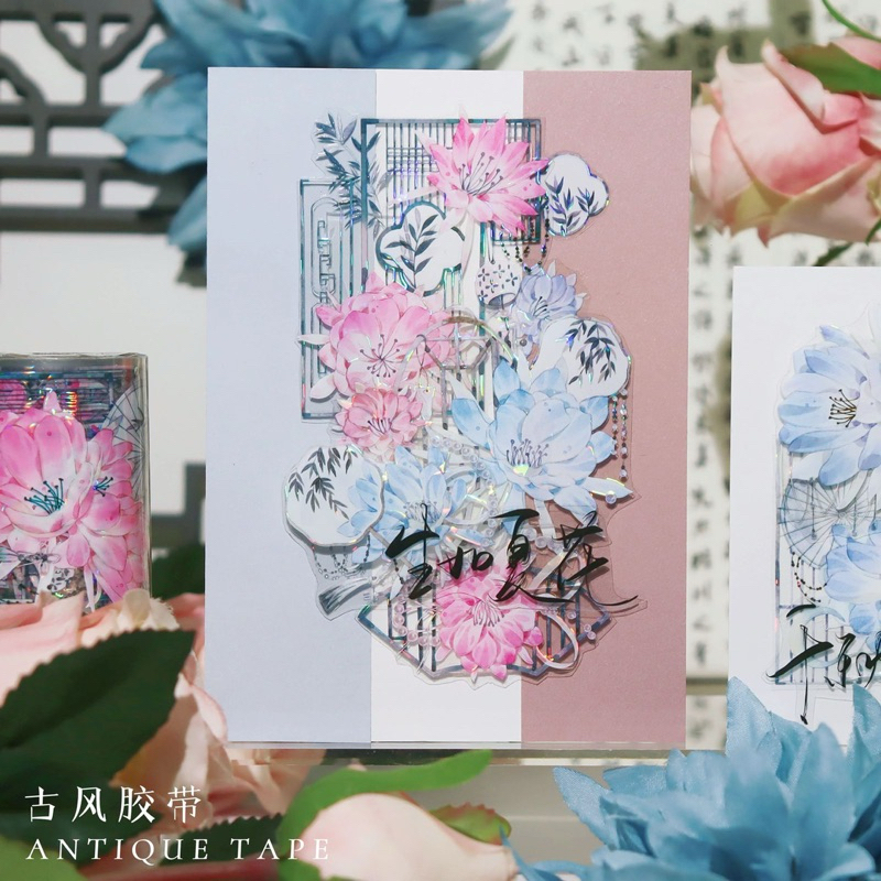 

(Kiricart) Bobo Pink Firework Flower PET Layered in Hologram Sticker Aesthetic / Journaling / Scrapbooking / DIY / Art and Craft