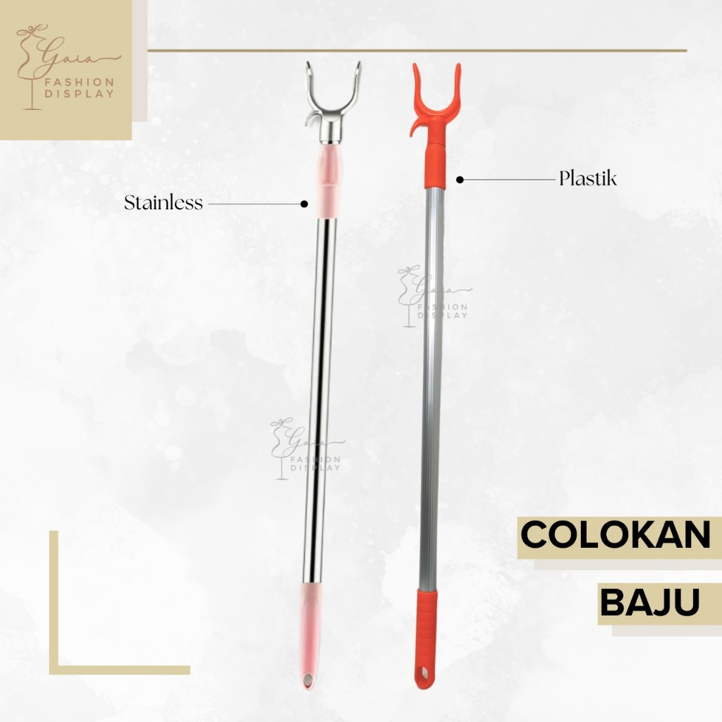 Galah Baju Tongkat Baju Sodokan Baju Galah Besi Sodokan Tongkat Gantungan Baju Besi Premium / Galah 