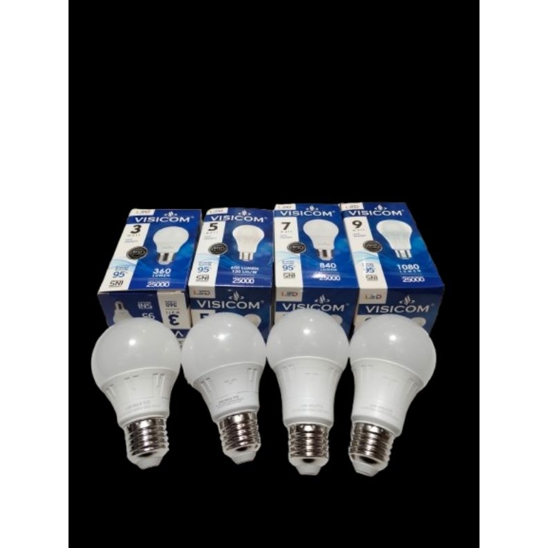 LAMPU LED VISICOM BULB ( Bulat) 3W, 5W, 7W, 9W, 12W, 15W, 27W