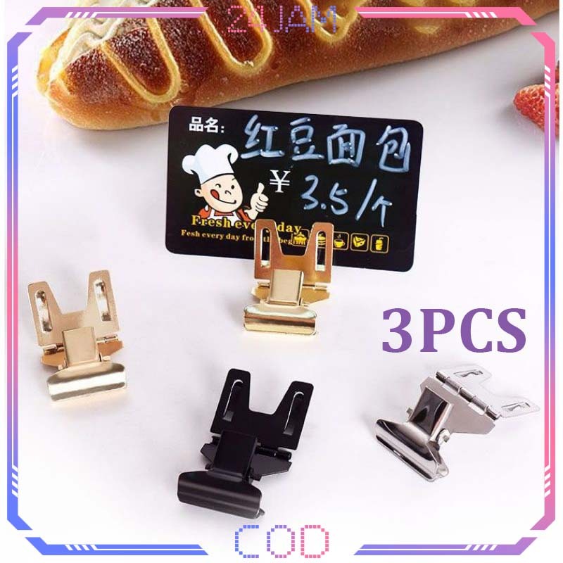 

3pcs Price Tag Bahan Logam Jepitan Harga Penjepit Label Papan Tag Hanger Penjepit Label Harga Promo