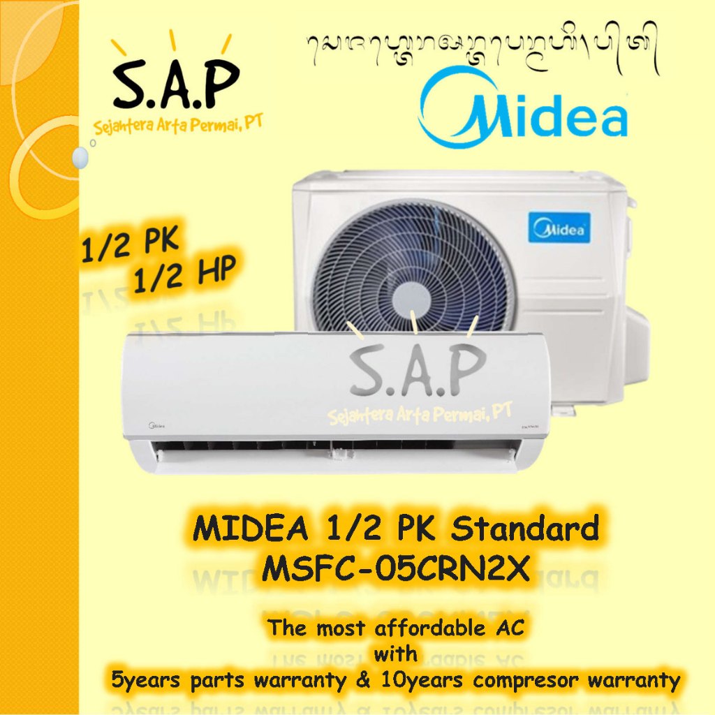 AC Midea 1/2 PK Standard / MSFC 05CRN2X