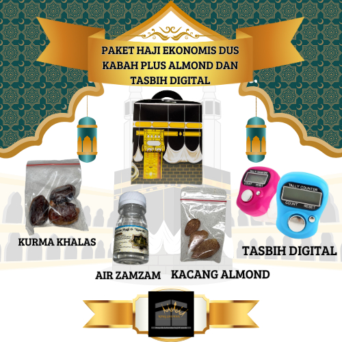 

dus kabah paket haji ekonomis plus almond dan tasbih digital oleh-oleh haji dan umroh