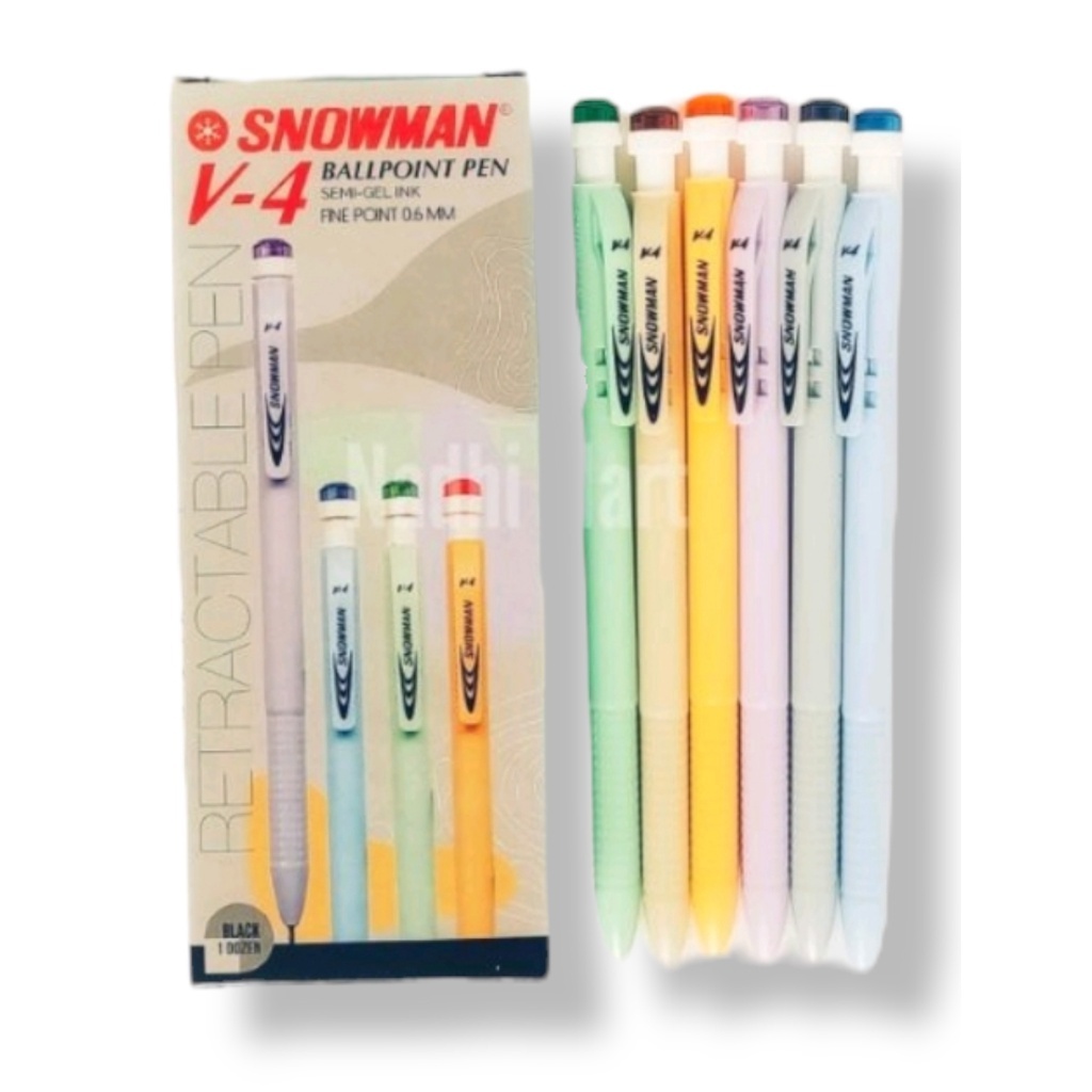 

TBMO (INNER - ISI 12 PACK) BALLPOINT SNOWMAN V4 HITAM FINE ISI 12PCS