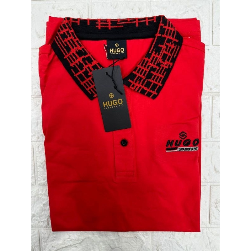 Kaos Krah HUGO SELECTION original terbaru/kaos spandek import/kaos kerah pria import