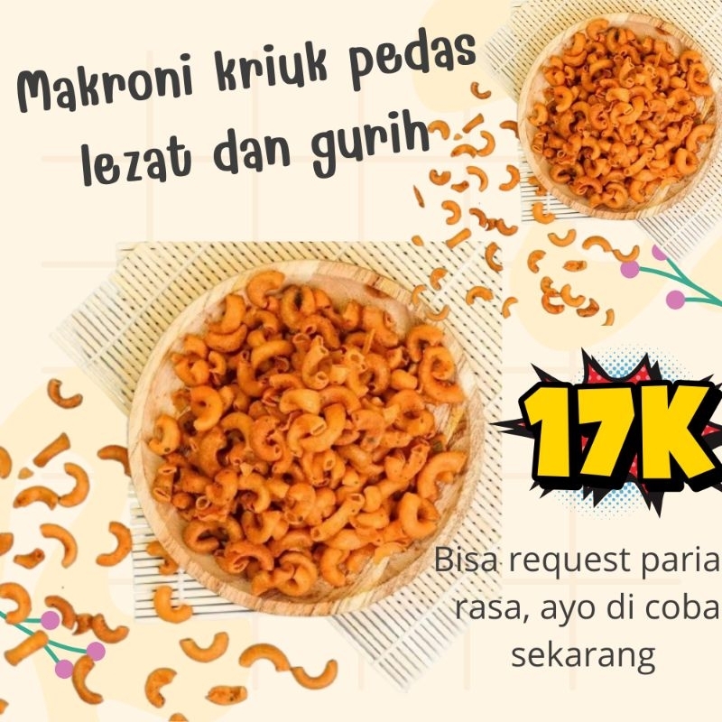 

MAKRONI BANTET RENYAH PEDAS GURIH RASA DAUN JERUK MAKANAN RINGAN BERKUALITAS