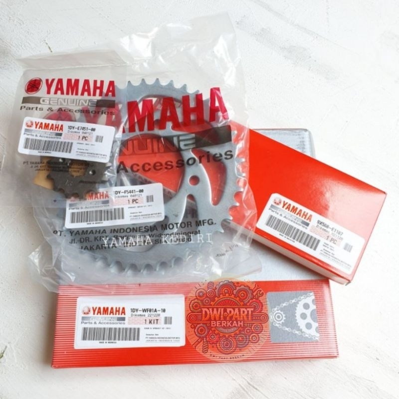 GEAR SET YAMAHA 1DY JUPITER Z1/INJEKSI JUPITER Z KODE 1DY GEAR SET RANTAI JUPITER Z1, JUPITER INJEKS