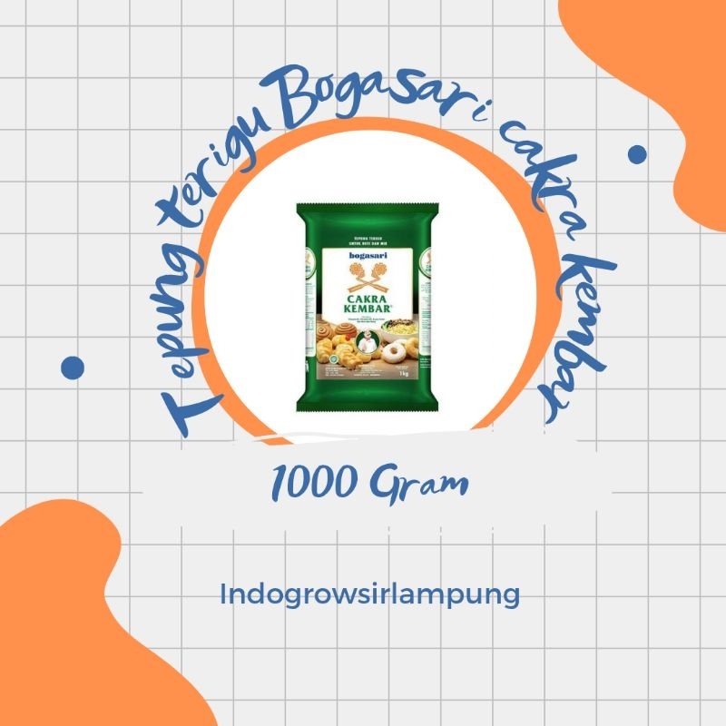 

Bogasari cakra kembar premium tepung terigu 1kg