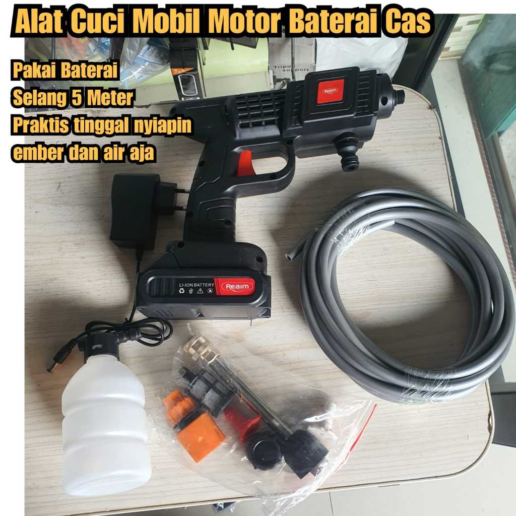 alat pencuci mobil motor portable bisa di cas ulang alat cuci charger Alat cuci mobil motor cas Mesi