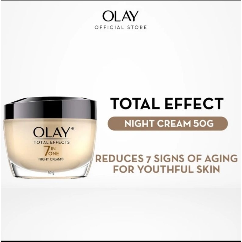Olay Total Effects 7in1 Night Cream Pelembab Wajah Malam Olay Skincare Anti Aging 50g