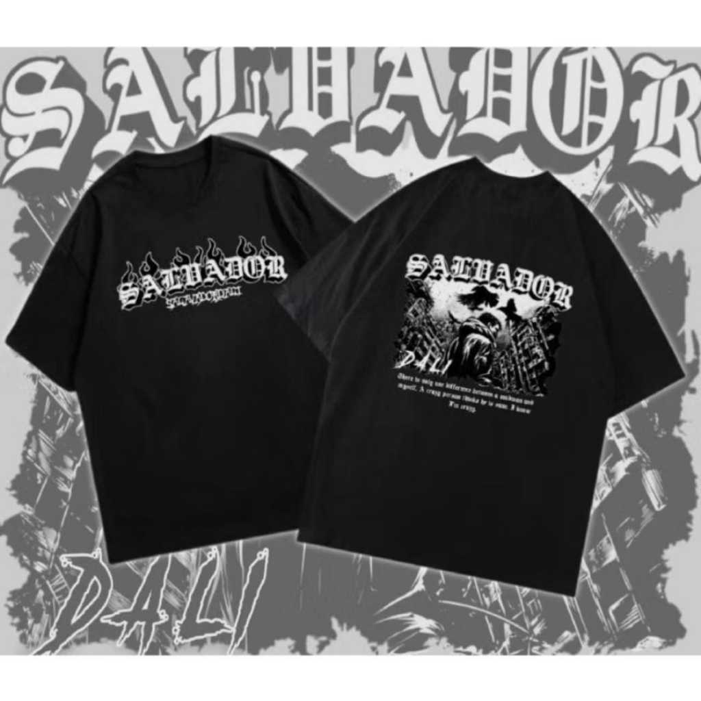 KAOS HITAM SALVADOR DALI | KAOS TONGKRONGAN