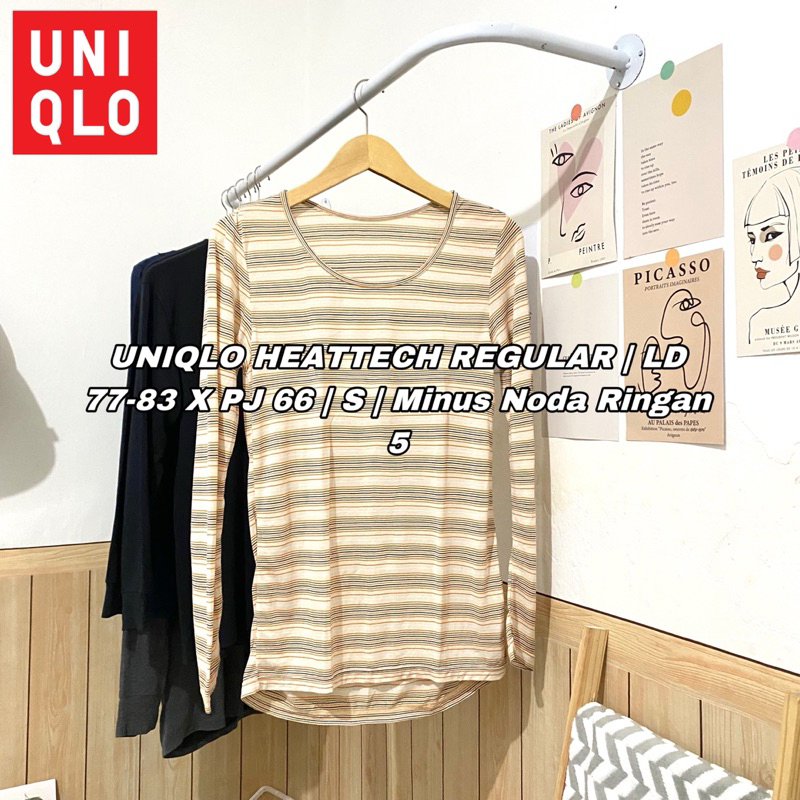 Long Sleeve Uniqlo Heattech Salur Wanita Size S Minus