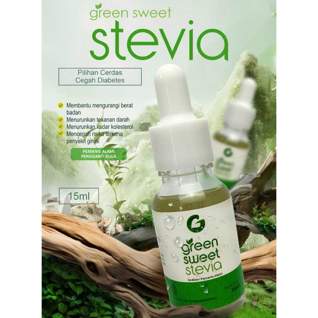 

Green Sweet Stevia Tetes original/ Stevia cair Pemanis Stevia Alami 15 ML