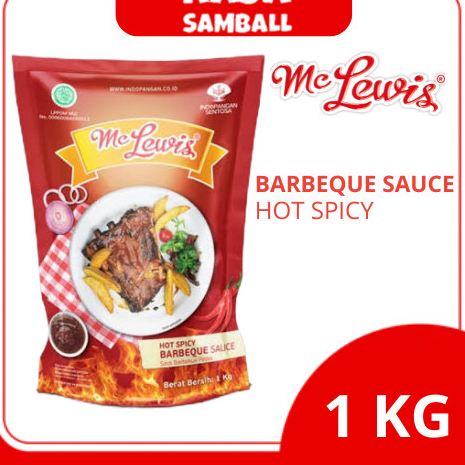 

Mc Lewis Barbeque Hot Spicy - 1Kg / Saus Barbeque Pedas / Raja Samball