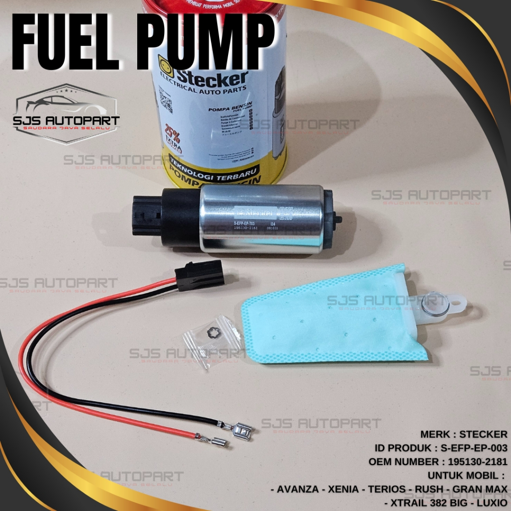 STECKER - ROTAK POMPA BENSIN FUEL PUMP AVANZA XENIA TERIOS RUSH GRAN MAX XTRAIL 382 BIG LUXIO