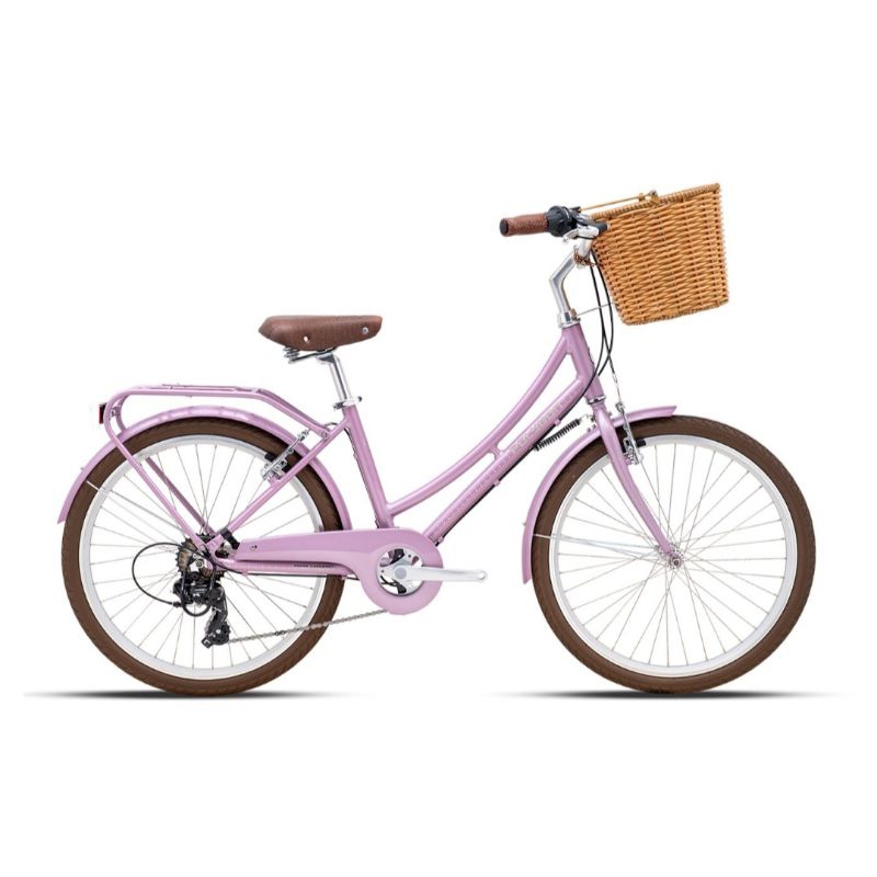 Sepeda Mini Keranjang CTB Polygon Oosten 24 Inch Sepeda Keranjang Perempuan