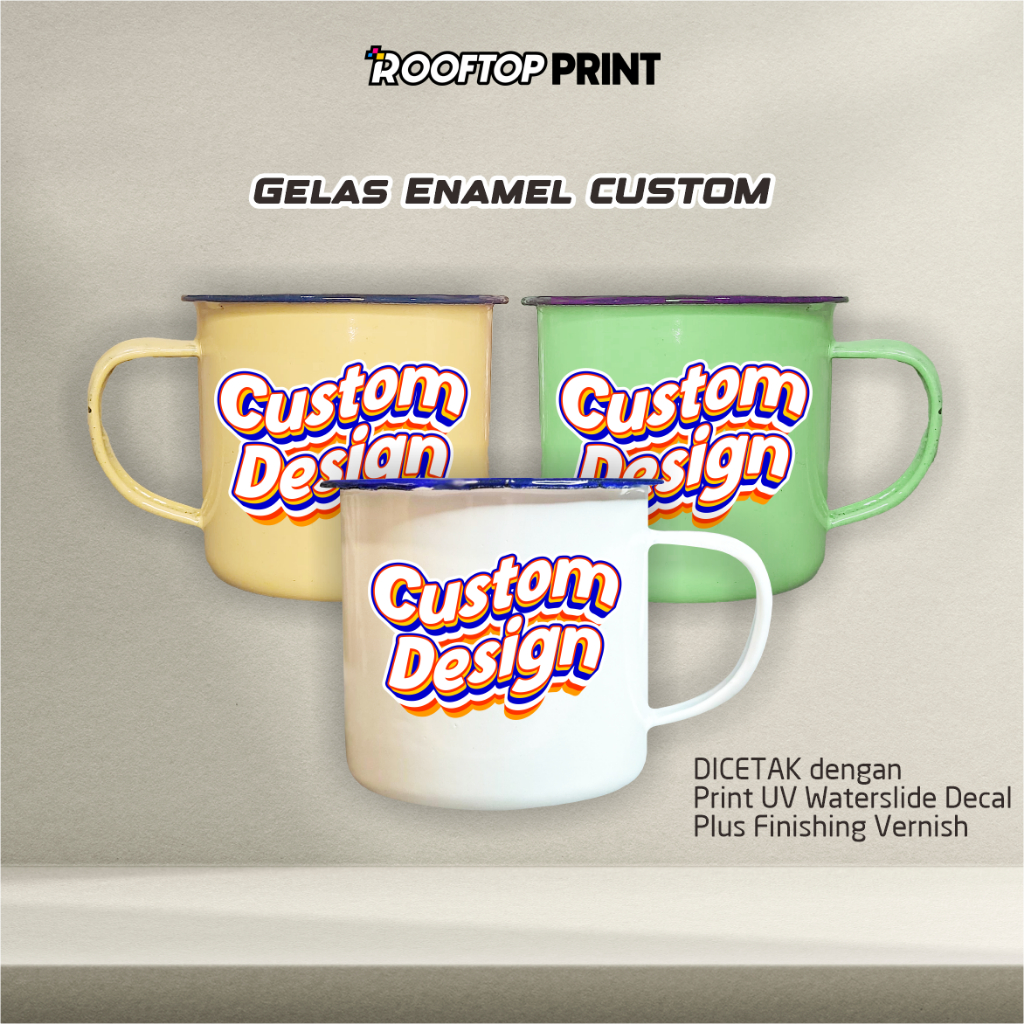 Gelas Enamel custom / Souvenir Gelas Enamel