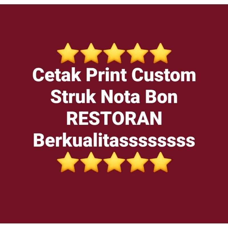 

Cetak Print Struk Nota Bon Resto Custom Restaurant Cover Seluruh Wilayah dan Terjamin Berkualitas