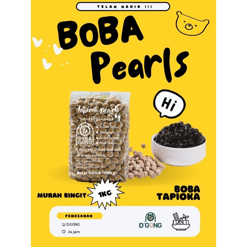 

BOBA TAPIOKA hitam kemasan 1kg enak dan kenyal