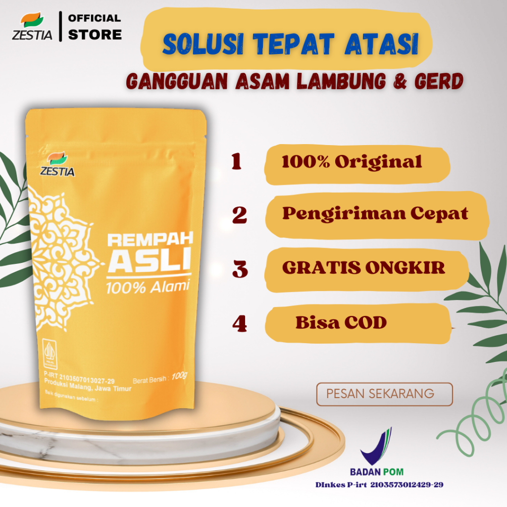 

Zestia Rempah Bubuk Herbal 100 Gram Solusi Cepat Untuk Asam Lambung & Maag Original