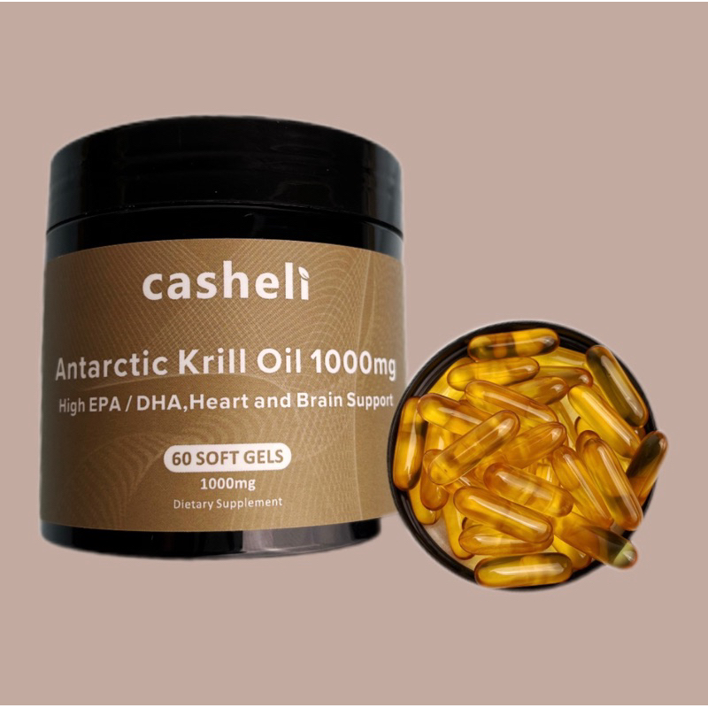 casheli Supplement Antarctic Krill Oil 1000mg High Content Krill Oil