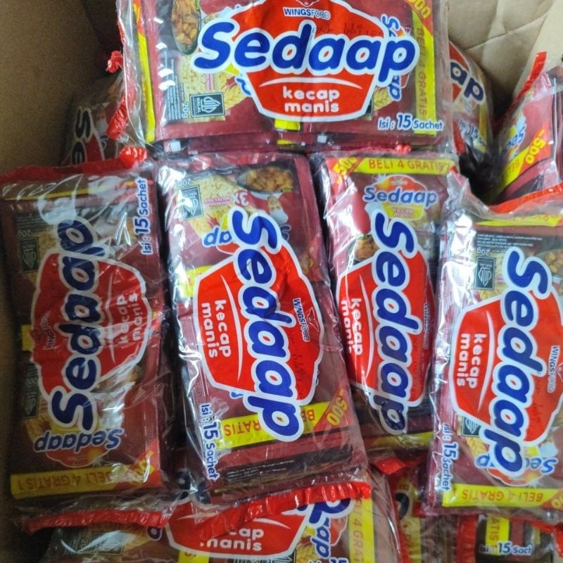 

Kecap Sedaap Renteng kemasan 500 1 renteng 12 Sachet / Kecap Manis / Pelengkap Masakan